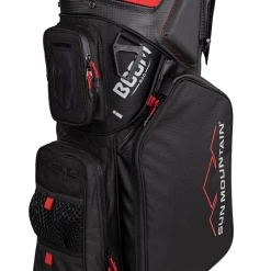 Sun Mountain 2023 Boom Bag Golf Cart Bag With Speakers -Hot Sale Left Hand All Shop 2023 BoomCart 230393 black red