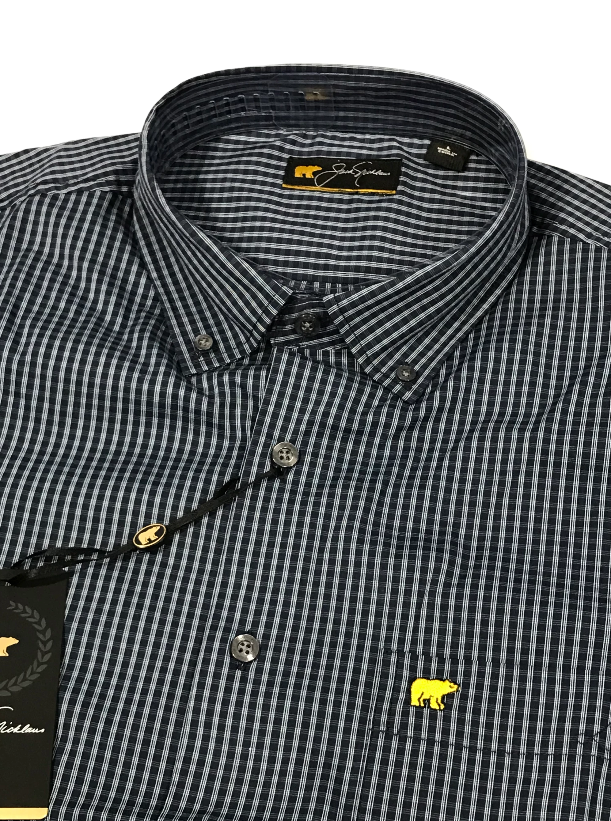 Callaway Jack Nicklaus Black Label By Perry Ellis Mini Plaid Button Down Shirts 5 Callaway Jack Nicklaus Black Label By Perry Ellis Mini Plaid Button Down Shirts - Image 3