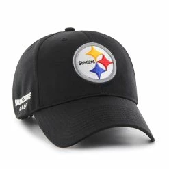 Bridgestone Golf '47 Brand NFL MVP Performance Caps / Hats -Hot Sale Left Hand All Shop 47 Dogleg Steelers Black