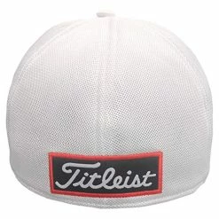 CaddiesShack Titleist Tour Sport Mesh Fitted Cap - White/Island Red -Hot Sale Left Hand All Shop 51GFTOY9M8L
