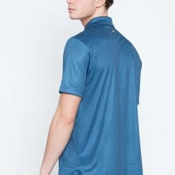 Callaway Jack Nicklaus Black Label By Perry Ellis All Over Mini Foulard Polo Shirts -Hot Sale Left Hand All Shop AllOverMiniFoulardPolo DeepDiveBlue2