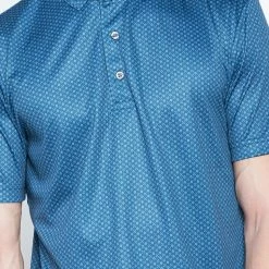 Callaway Jack Nicklaus Black Label By Perry Ellis All Over Mini Foulard Polo Shirts -Hot Sale Left Hand All Shop AllOverMiniFoulardPolo DeepDiveBlue3