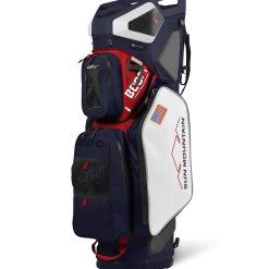 Sun Mountain 2022 Boom Bag Golf Cart Bag With Speakers -Hot Sale Left Hand All Shop BOOM BAG NAVY WHITE RED