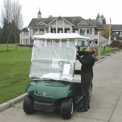 ProActive Sports CartShield Clear Portable Golf Cart Windshield 5 ProActive Sports CartShield Clear Portable Golf Cart Windshield -Hot Sale Left Hand All Shop Cartshield SWS000 2