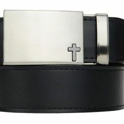 NexBelt Faith Series Classic Cross Nickel Finish With Gunmetal Cross -Hot Sale Left Hand All Shop Cross Nickel Black Front 1800x1800 159f8421 c912 4bd7 b3c2 31df6162722b