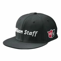 Wilson Staff Golf Flat Brim Tour Caps - Assorted Colors -Hot Sale Left Hand All Shop Flat Brim Black 1