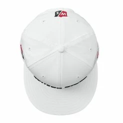 Wilson Staff Golf Flat Brim Tour Caps - Assorted Colors -Hot Sale Left Hand All Shop Flat Brim White 3