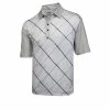 CaddiesShack Ogio Grid Golf Polo Shirts -Hot Sale Left Hand All Shop Grid White Chrome Indigo