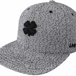 Golf Direct Now Lucky Flat Bill Black Clover Snapback Hat
