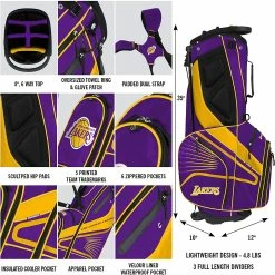 Team Golf NBA The Gridiron III Team Effort Stand Bag -Hot Sale Left Hand All Shop NBA Gridiron III Stand Bag