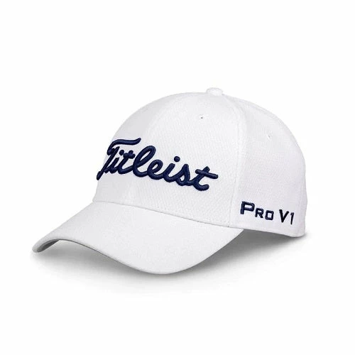Hireko Titleist Golf Tour Elite Fitted Hat - White/Navy 3 Hireko Titleist Golf Tour Elite Fitted Hat - White/Navy