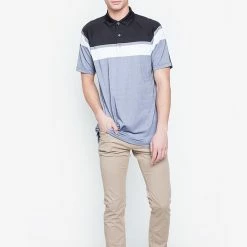 Callaway Jack Nicklaus Black Label By Perry Ellis Yarn Dyed Color Block Polo Shirts -Hot Sale Left Hand All Shop YarnDyedColorBlockPolo CaviarBlack4