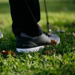 Hireko Orlimar Men's Spikeless Golf Shoes -Hot Sale Left Hand All Shop orlimar black heel side 1